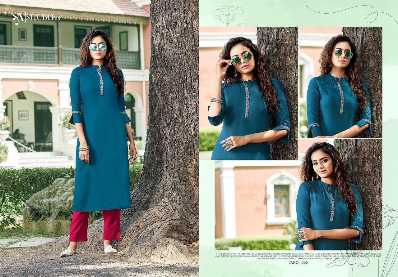HEER BY SHUBH NX 1001 TO 1008 SERIES DESIGNER STYLISH FANCY COLORFUL BEAUTIFUL PARTY WEAR & ETHNIC WEAR COLLECTION RAYON EMBROIDERY KURTIS AT WHOLESALE PRICE