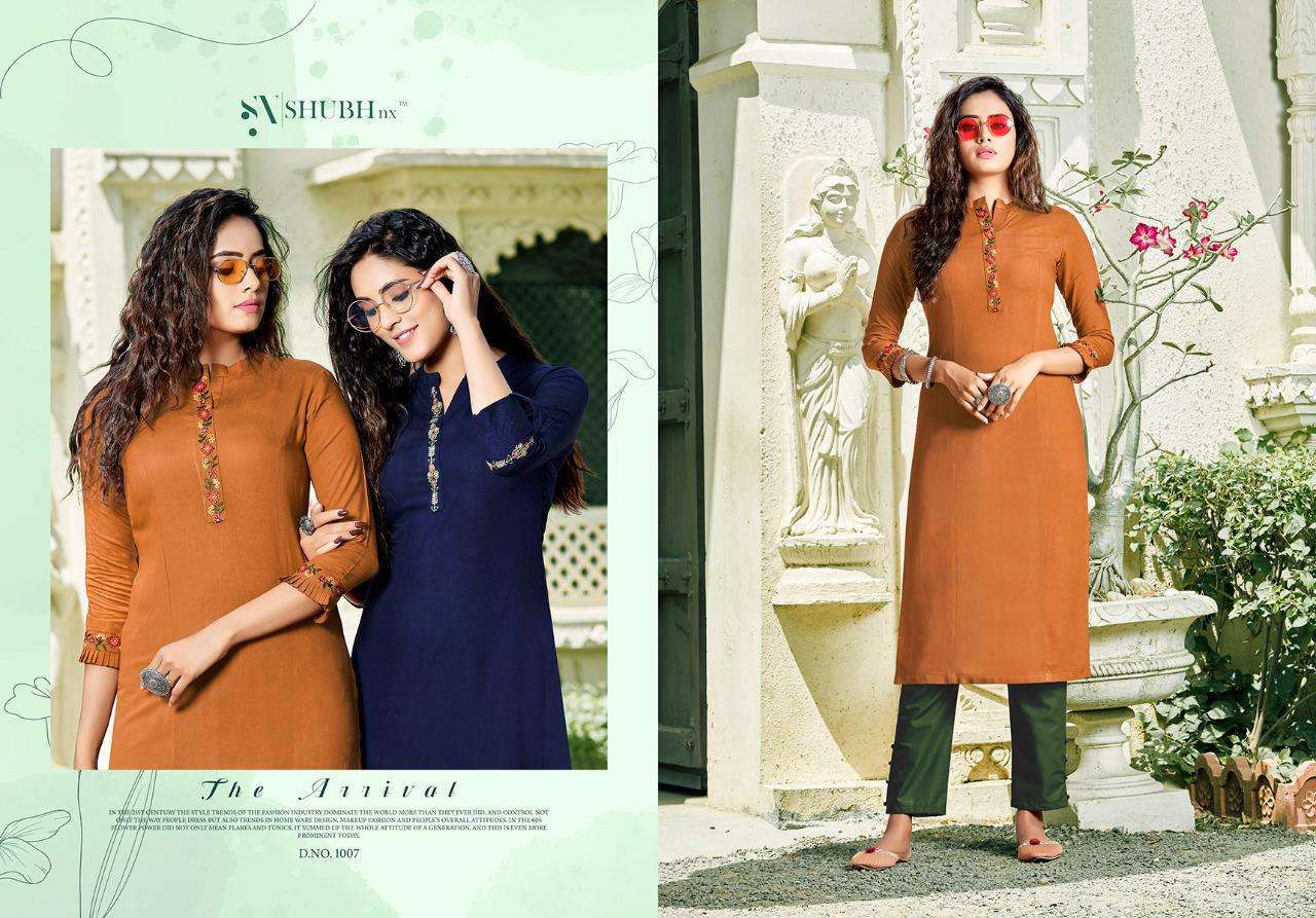 HEER BY SHUBH NX 1001 TO 1008 SERIES DESIGNER STYLISH FANCY COLORFUL BEAUTIFUL PARTY WEAR & ETHNIC WEAR COLLECTION RAYON EMBROIDERY KURTIS AT WHOLESALE PRICE