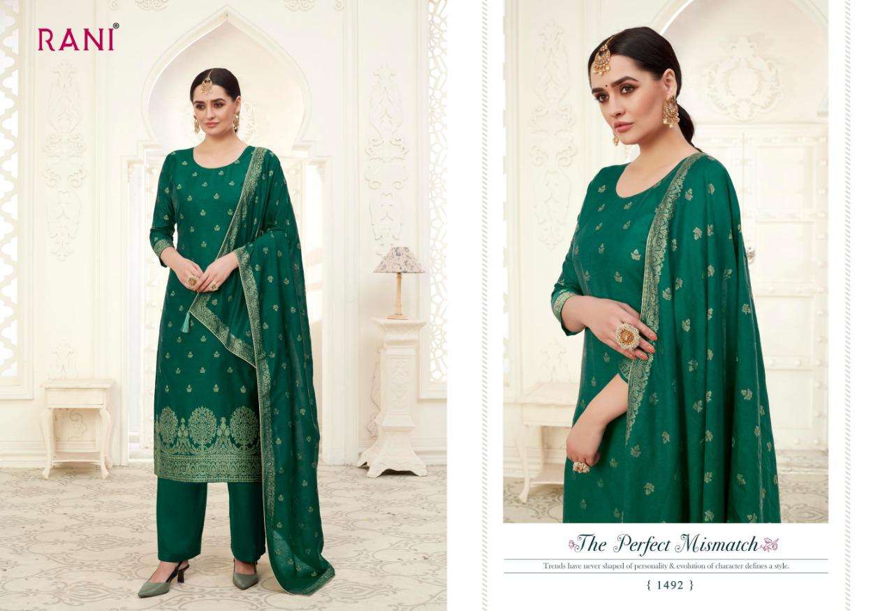 NASRIN BY RANI TRENDZ 1490 TO 1493 SERIES BEAUTIFUL STYLISH SUITS FANCY COLORFUL CASUAL WEAR & ETHNIC WEAR & READY TO WEAR HEAVY MODAL DRESSES AT WHOLESALE PRICE
