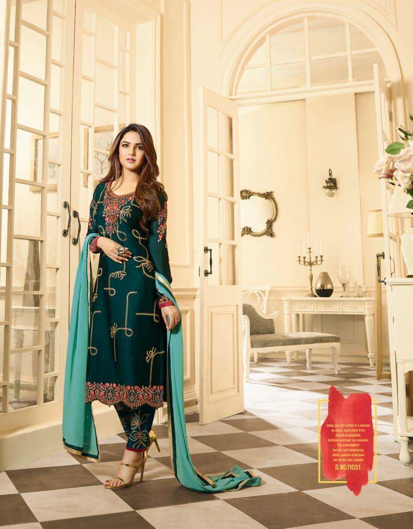 Amirah 11031 Series By Amirah 11031 To 11036 Series Beautiful Stylish Festive Suits Fancy Colorful Casual Wear & Ethnic Wear & Ready To Wear Satin Georgette Dresses At Wholesale Price