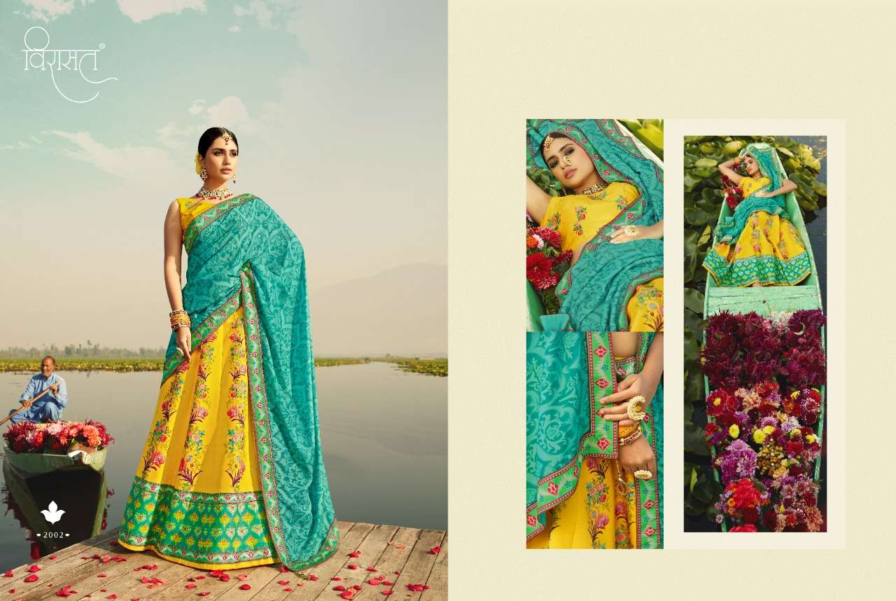 NARTAKI BY VIRASAT 2001 TO 2006 SERIES BEAUTIFUL COLORFUL FANCY WEDDING COLLECTION OCCASIONAL WEAR & PARTY WEAR HEAVY KILLER SILK LEHENGAS AT WHOLESALE PRICE
