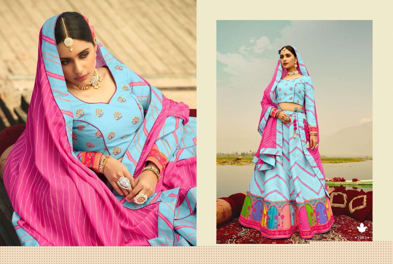 NARTAKI BY VIRASAT 2001 TO 2006 SERIES BEAUTIFUL COLORFUL FANCY WEDDING COLLECTION OCCASIONAL WEAR & PARTY WEAR HEAVY KILLER SILK LEHENGAS AT WHOLESALE PRICE
