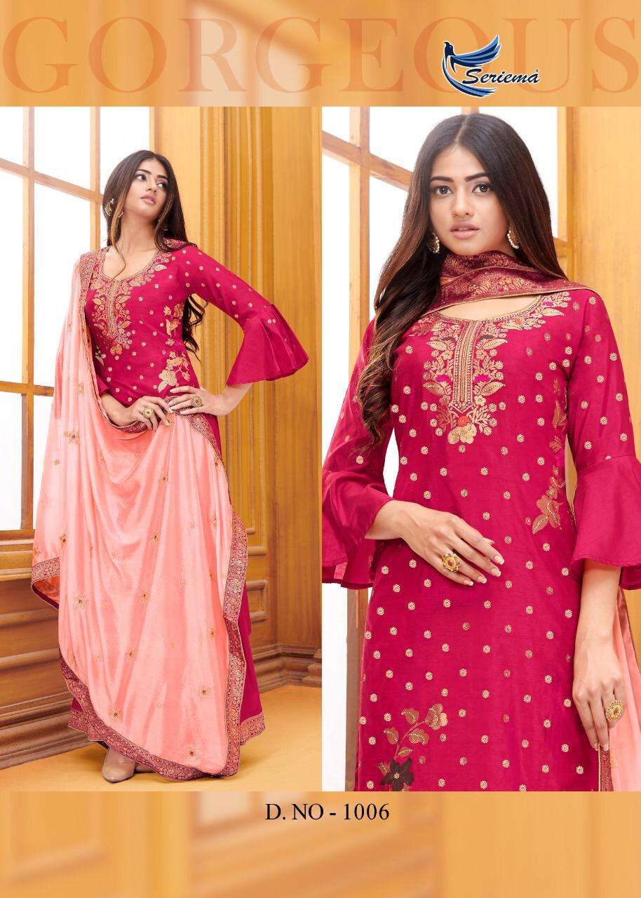 ZARAA BY SPARROW 1001 TO 1006 SERIES BEAUTIFUL STYLISH SHARARA SUITS FANCY COLORFUL CASUAL WEAR & ETHNIC WEAR & READY TO WEAR VISCOSE DOLA JACQUARD DRESSES AT WHOLESALE PRICE