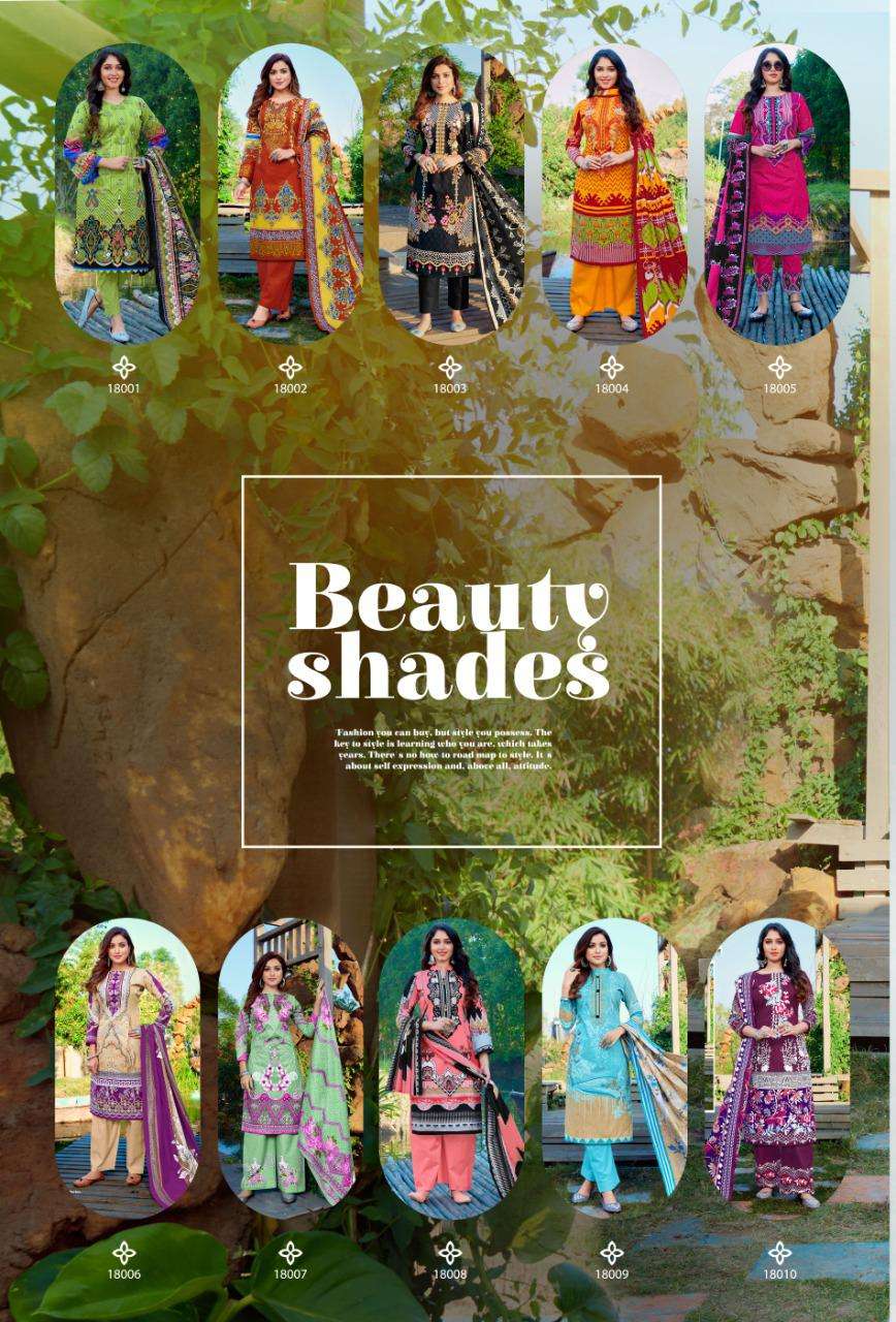 AALIYA VOL-18 BY APANA COTTON 18001 TO 18010 SERIES BEAUTIFUL COLORFUL STYLISH PRETTY PARTY WEAR CASUAL WEAR OCCASIONAL WEAR PURE COTTON DRESSES AT WHOLESALE PRICE