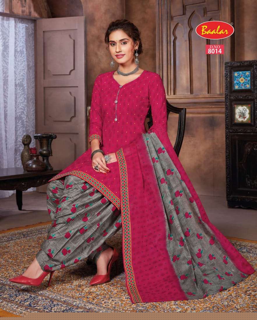 ZAARA VOL-8 BY BAALAR 8001 TO 8028 SERIES BEAUTIFUL STYLISH SUITS FANCY COLORFUL CASUAL WEAR & ETHNIC WEAR & READY TO WEAR PURE COTTON PRINTED DRESSES AT WHOLESALE PRICE