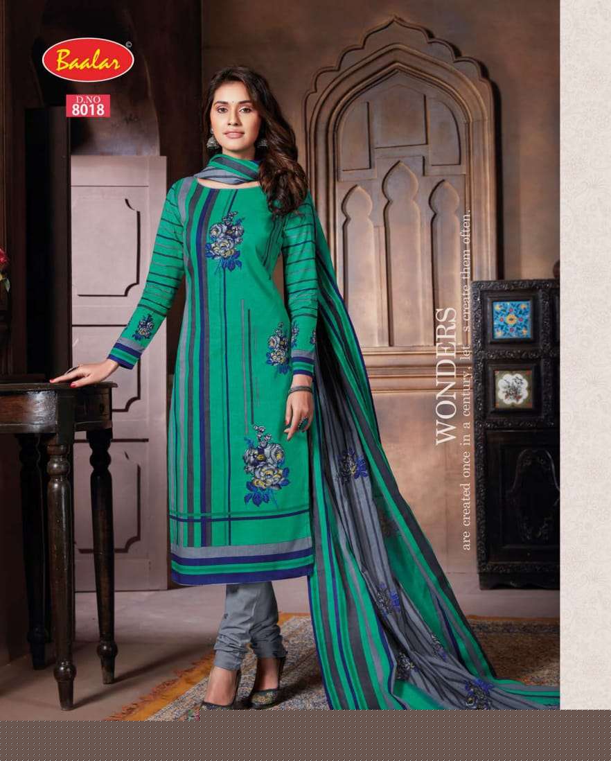 ZAARA VOL-8 BY BAALAR 8001 TO 8028 SERIES BEAUTIFUL STYLISH SUITS FANCY COLORFUL CASUAL WEAR & ETHNIC WEAR & READY TO WEAR PURE COTTON PRINTED DRESSES AT WHOLESALE PRICE