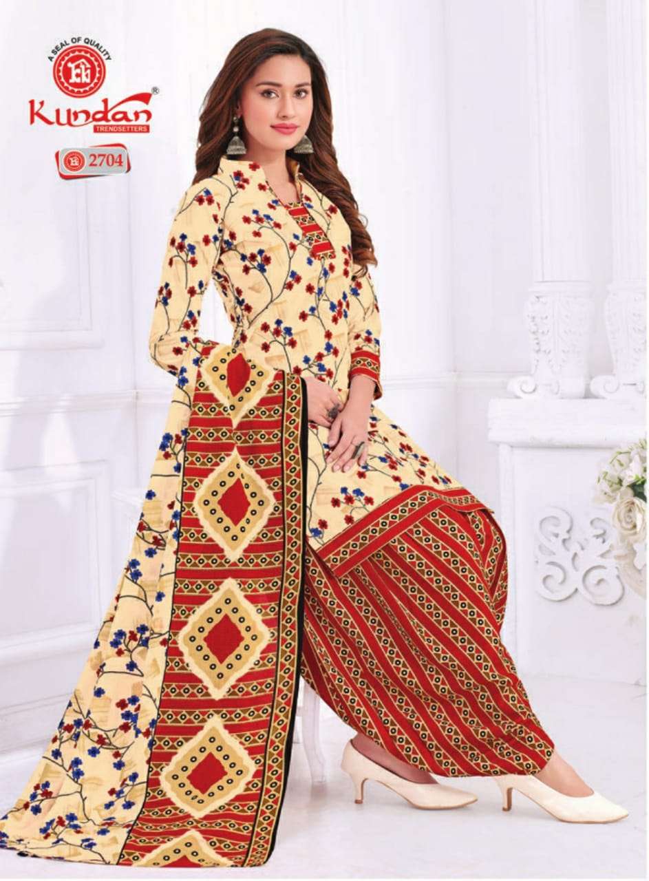 K4U VOL-27 BY KUNDAN 2701 TO 2718 SERIES BEAUTIFUL STYLISH SUITS FANCY COLORFUL CASUAL WEAR & ETHNIC WEAR & READY TO WEAR PURE COTTON PRINTED DRESSES AT WHOLESALE PRICE