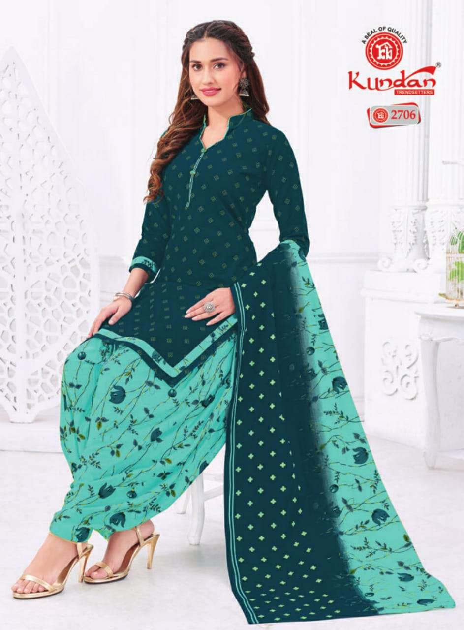 K4U VOL-27 BY KUNDAN 2701 TO 2718 SERIES BEAUTIFUL STYLISH SUITS FANCY COLORFUL CASUAL WEAR & ETHNIC WEAR & READY TO WEAR PURE COTTON PRINTED DRESSES AT WHOLESALE PRICE