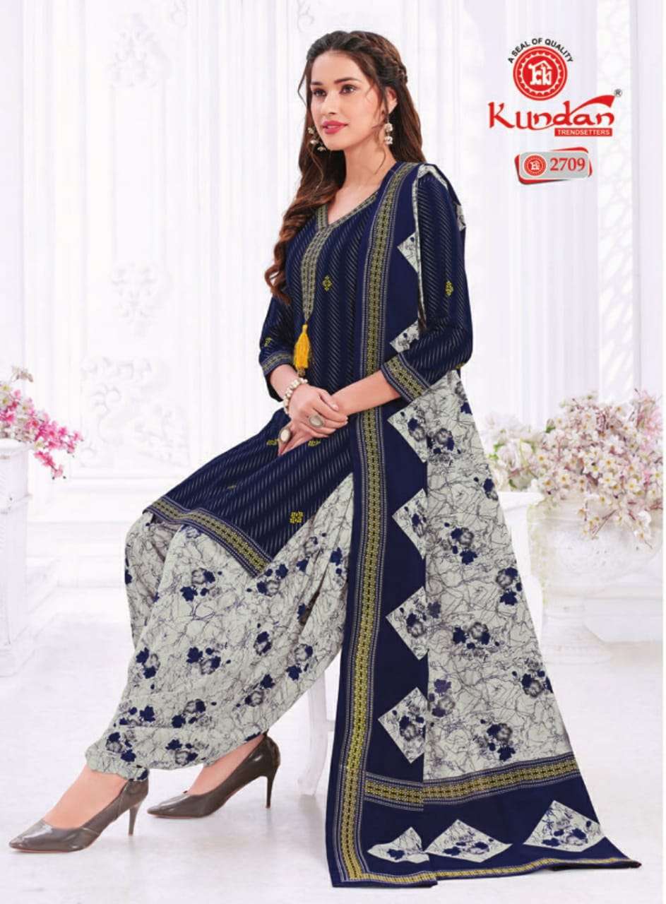 K4U VOL-27 BY KUNDAN 2701 TO 2718 SERIES BEAUTIFUL STYLISH SUITS FANCY COLORFUL CASUAL WEAR & ETHNIC WEAR & READY TO WEAR PURE COTTON PRINTED DRESSES AT WHOLESALE PRICE