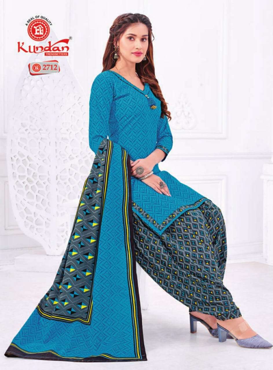 K4U VOL-27 BY KUNDAN 2701 TO 2718 SERIES BEAUTIFUL STYLISH SUITS FANCY COLORFUL CASUAL WEAR & ETHNIC WEAR & READY TO WEAR PURE COTTON PRINTED DRESSES AT WHOLESALE PRICE