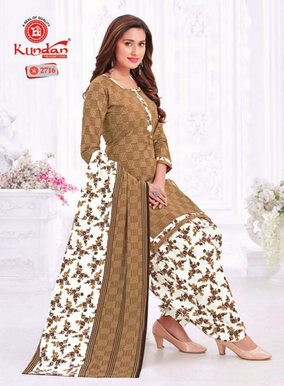 K4U VOL-27 BY KUNDAN 2701 TO 2718 SERIES BEAUTIFUL STYLISH SUITS FANCY COLORFUL CASUAL WEAR & ETHNIC WEAR & READY TO WEAR PURE COTTON PRINTED DRESSES AT WHOLESALE PRICE