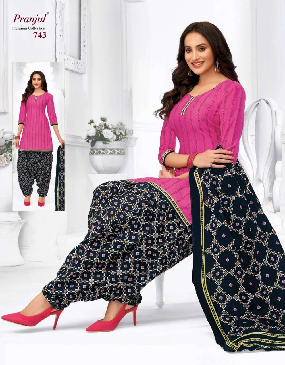 PRIYANKA HIT COLLECTION BY PRANJUL BEAUTIFUL SUITS STYLISH FANCY COLORFUL CASUAL WEAR & ETHNIC WEAR PURE COTTON PRINTED DRESSES AT WHOLESALE PRICE