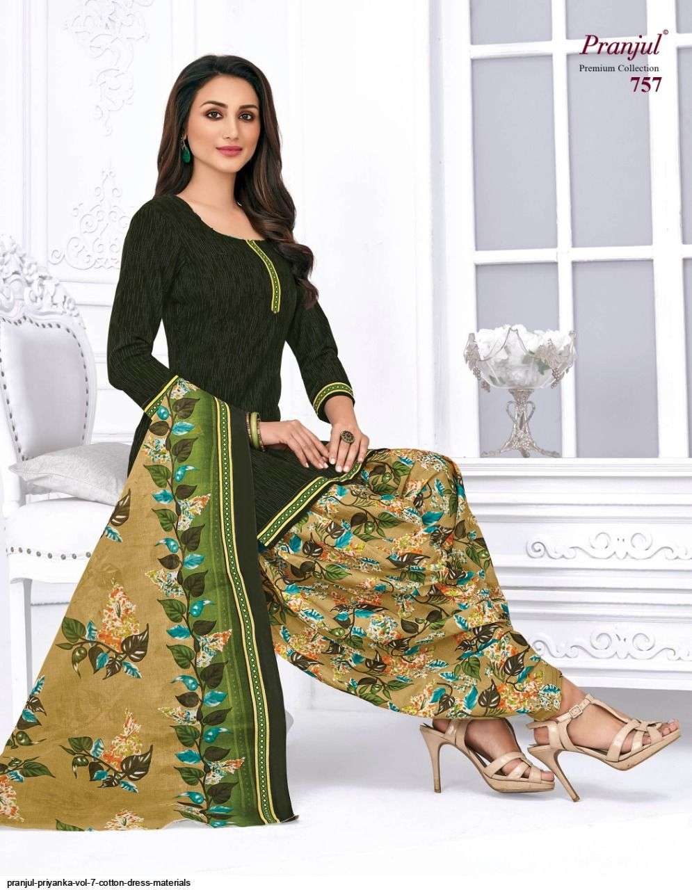 PRIYANKA HIT COLLECTION BY PRANJUL BEAUTIFUL SUITS STYLISH FANCY COLORFUL CASUAL WEAR & ETHNIC WEAR PURE COTTON PRINTED DRESSES AT WHOLESALE PRICE