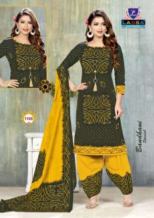 BANDHANI SPECIAL VOL-11 BY LASSA 1101 TO 1110 SERIES BEAUTIFUL STYLISH SUITS FANCY COLORFUL CASUAL WEAR & ETHNIC WEAR & READY TO WEAR PURE COTTON DRESSES AT WHOLESALE PRICE