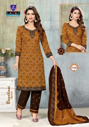 BANDHANI SPECIAL VOL-11 BY LASSA 1101 TO 1110 SERIES BEAUTIFUL STYLISH SUITS FANCY COLORFUL CASUAL WEAR & ETHNIC WEAR & READY TO WEAR PURE COTTON DRESSES AT WHOLESALE PRICE