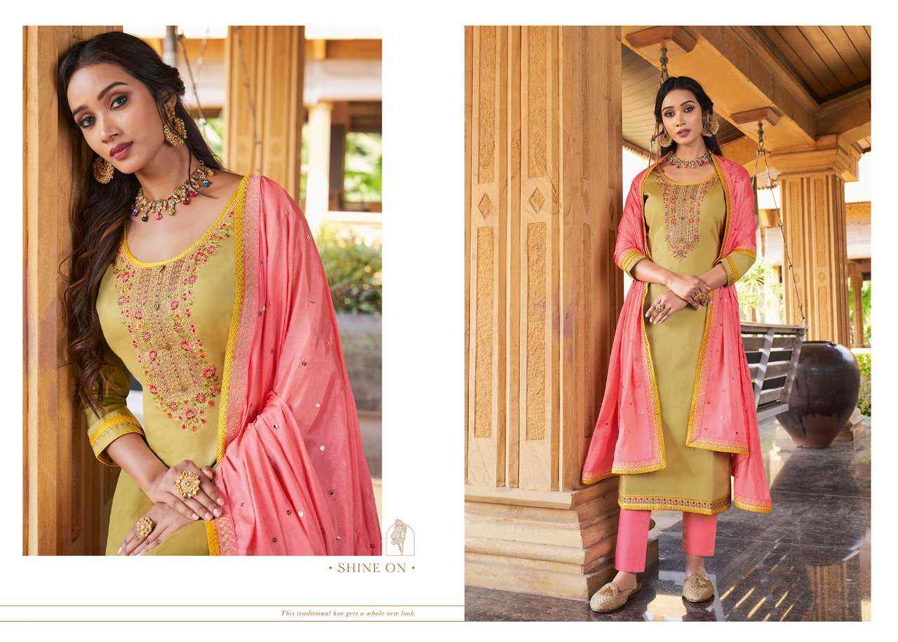 KUNDAN BY TRIPLE AAA 1001 TO 1006 SERIES DESIGNER WEDDING COLLECTION BEAUTIFUL STYLISH FANCY COLORFUL PARTY WEAR & OCCASIONAL WEAR JAM SILK WITH EMBROIDERED DRESSES AT WHOLESALE PRICE