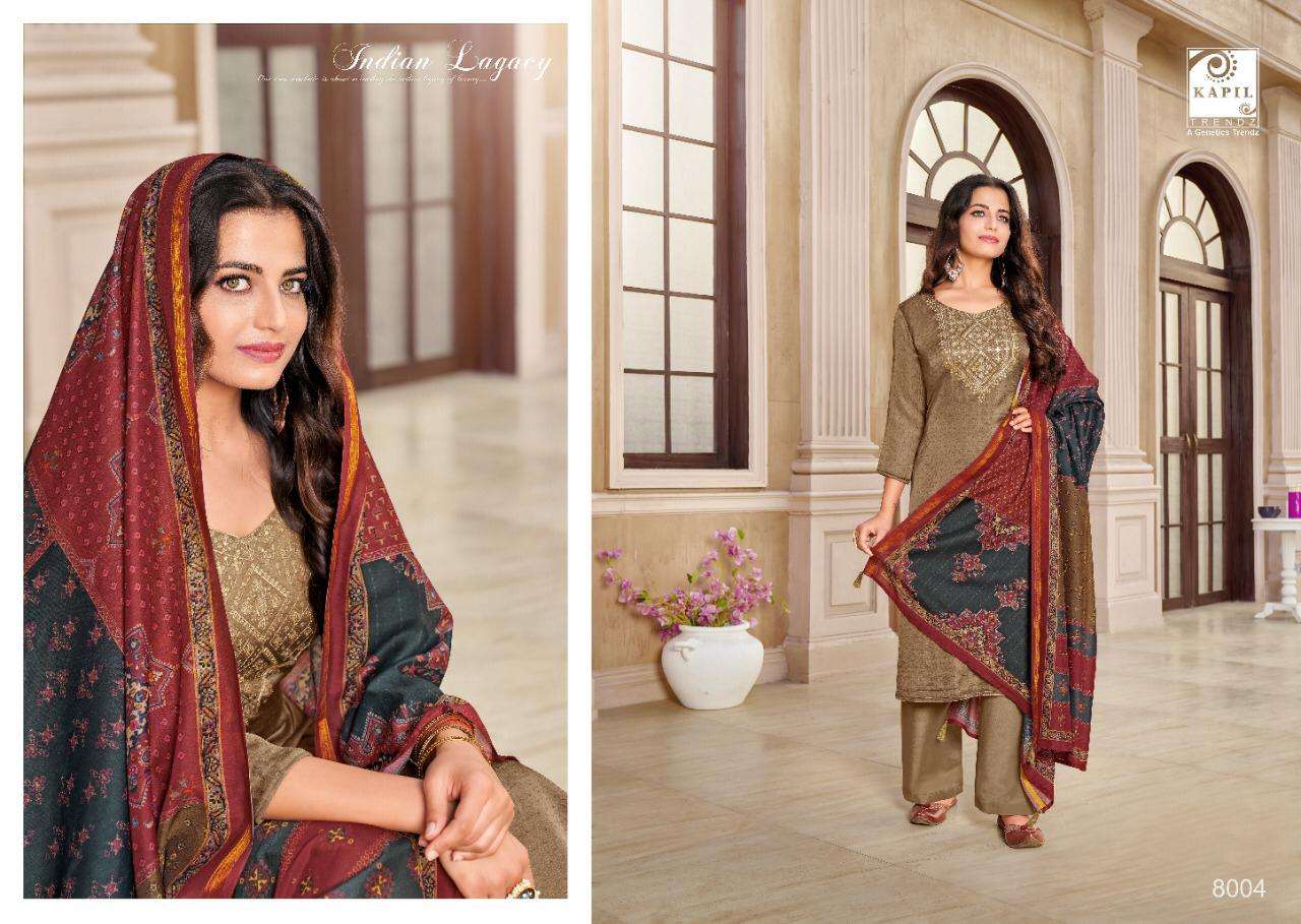 RAGINI BY KAPIL TRENDS 8001 TO 8007 SERIES BEAUTIFUL SUITS COLORFUL STYLISH FANCY CASUAL WEAR & ETHNIC WEAR MAHISA SILK WITH WORK DRESSES AT WHOLESALE PRICE