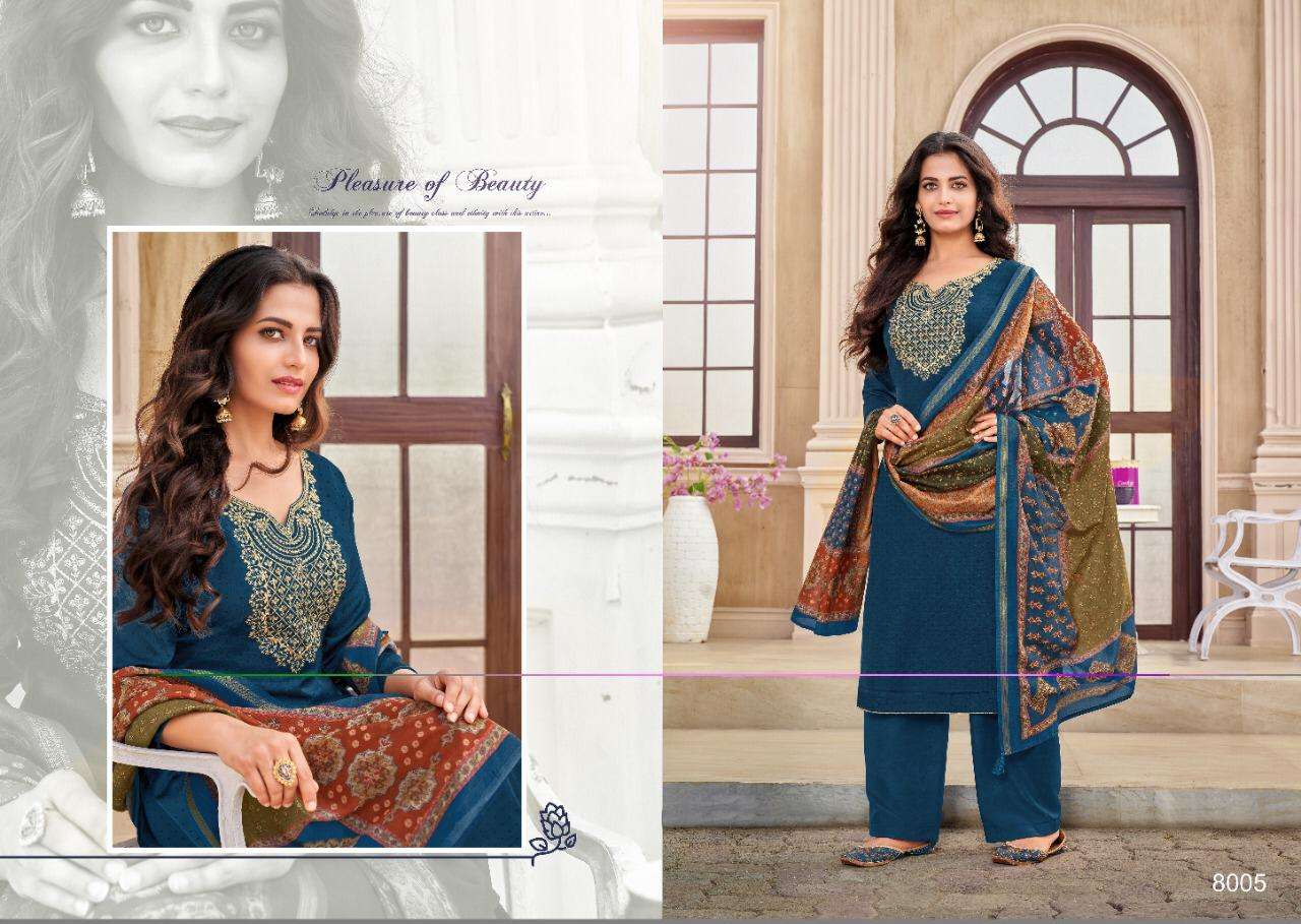 RAGINI BY KAPIL TRENDS 8001 TO 8007 SERIES BEAUTIFUL SUITS COLORFUL STYLISH FANCY CASUAL WEAR & ETHNIC WEAR MAHISA SILK WITH WORK DRESSES AT WHOLESALE PRICE