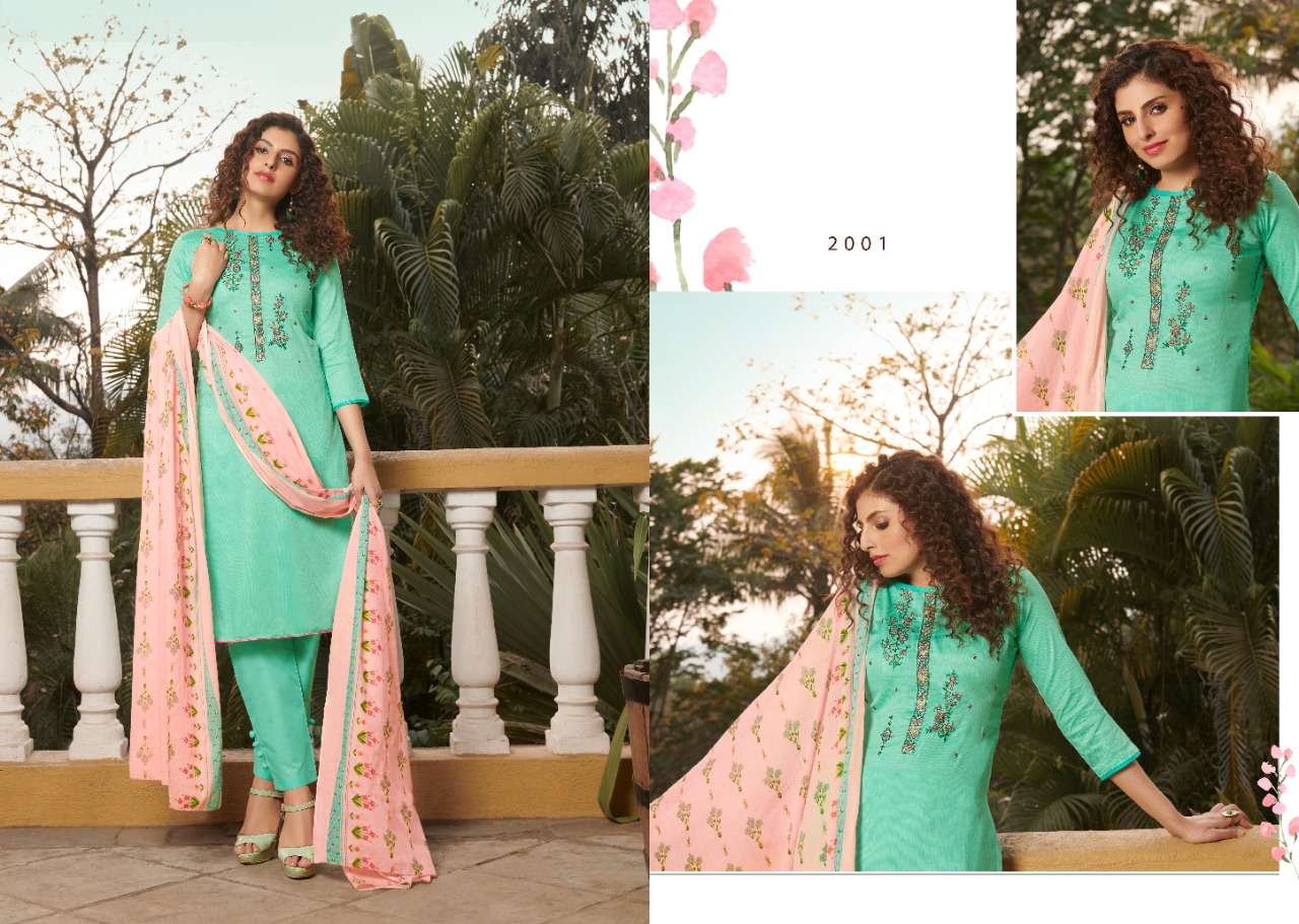 NASHA VOL-2 BY 7 CLOUDS 2001 TO 2008 SERIES BEAUTIFUL STYLISH SUITS FANCY COLORFUL CASUAL WEAR & ETHNIC WEAR & READY TO WEAR PURE JAM PRINT EMBROIDERED DRESSES AT WHOLESALE PRICE