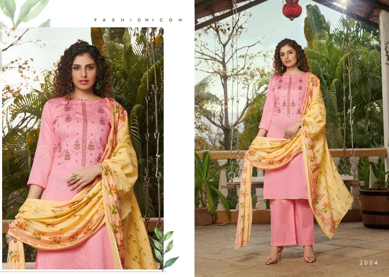 NASHA VOL-2 BY 7 CLOUDS 2001 TO 2008 SERIES BEAUTIFUL STYLISH SUITS FANCY COLORFUL CASUAL WEAR & ETHNIC WEAR & READY TO WEAR PURE JAM PRINT EMBROIDERED DRESSES AT WHOLESALE PRICE