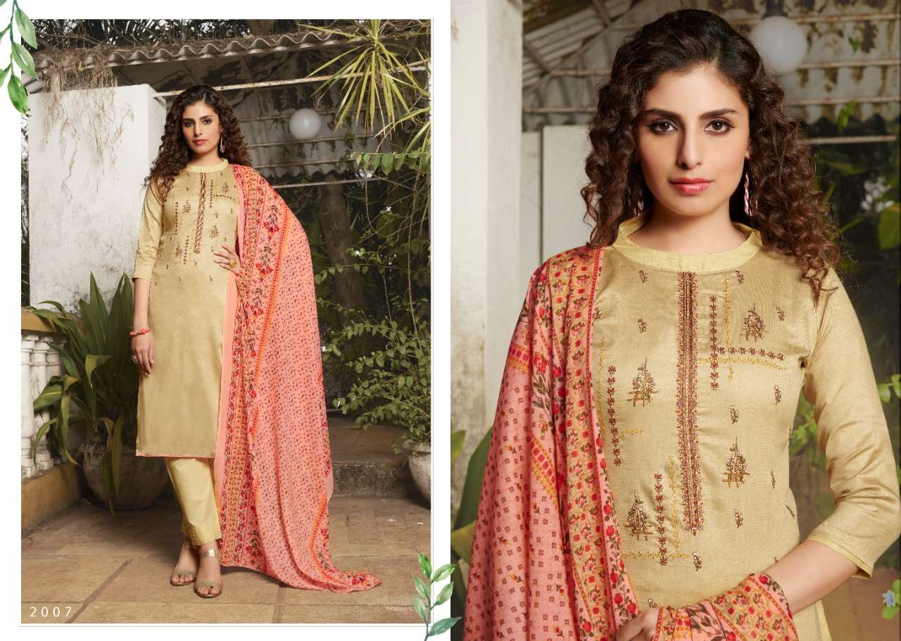 NASHA VOL-2 BY 7 CLOUDS 2001 TO 2008 SERIES BEAUTIFUL STYLISH SUITS FANCY COLORFUL CASUAL WEAR & ETHNIC WEAR & READY TO WEAR PURE JAM PRINT EMBROIDERED DRESSES AT WHOLESALE PRICE