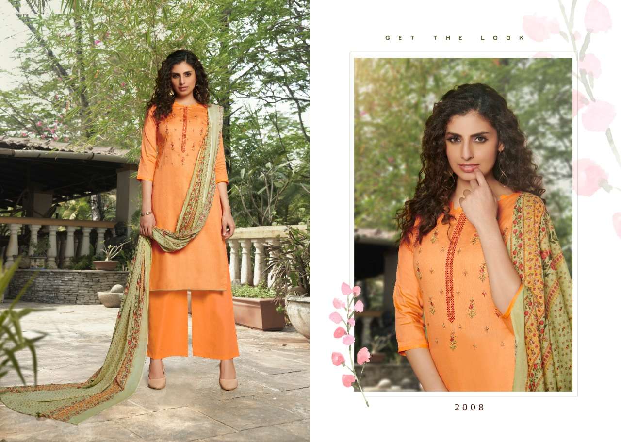 NASHA VOL-2 BY 7 CLOUDS 2001 TO 2008 SERIES BEAUTIFUL STYLISH SUITS FANCY COLORFUL CASUAL WEAR & ETHNIC WEAR & READY TO WEAR PURE JAM PRINT EMBROIDERED DRESSES AT WHOLESALE PRICE