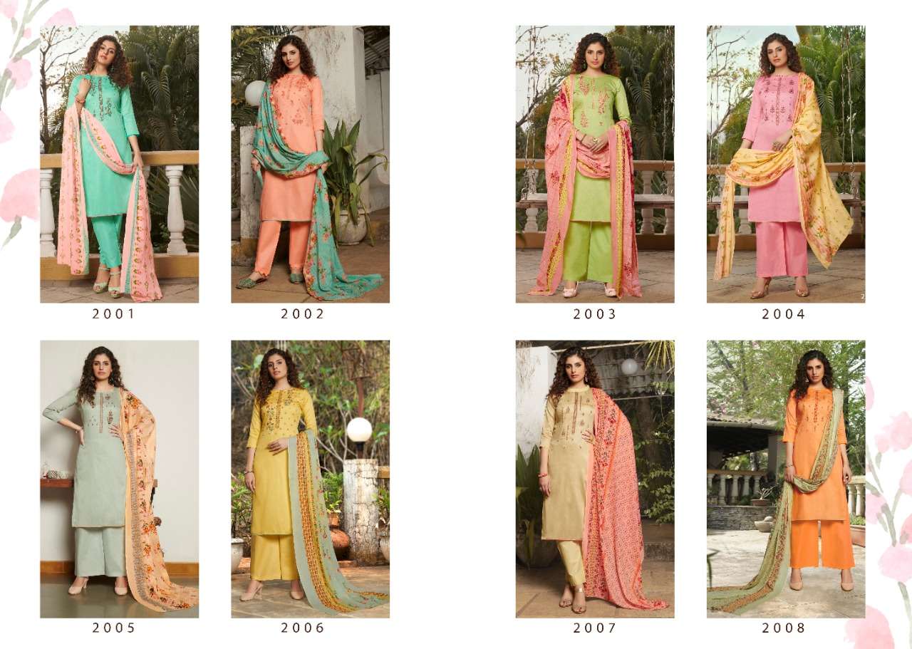 NASHA VOL-2 BY 7 CLOUDS 2001 TO 2008 SERIES BEAUTIFUL STYLISH SUITS FANCY COLORFUL CASUAL WEAR & ETHNIC WEAR & READY TO WEAR PURE JAM PRINT EMBROIDERED DRESSES AT WHOLESALE PRICE
