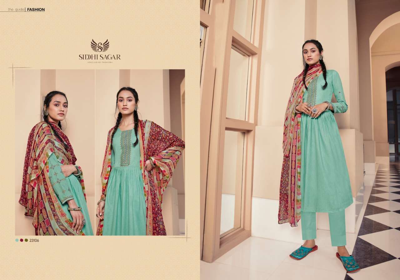 RAMYA BY SIDDHI SAGAR 23101 TO 23108 SERIES BEAUTIFUL SUITS COLORFUL STYLISH FANCY CASUAL WEAR & ETHNIC WEAR PURE CAMBRIC PRINT EMBROIDERED DRESSES AT WHOLESALE PRICE