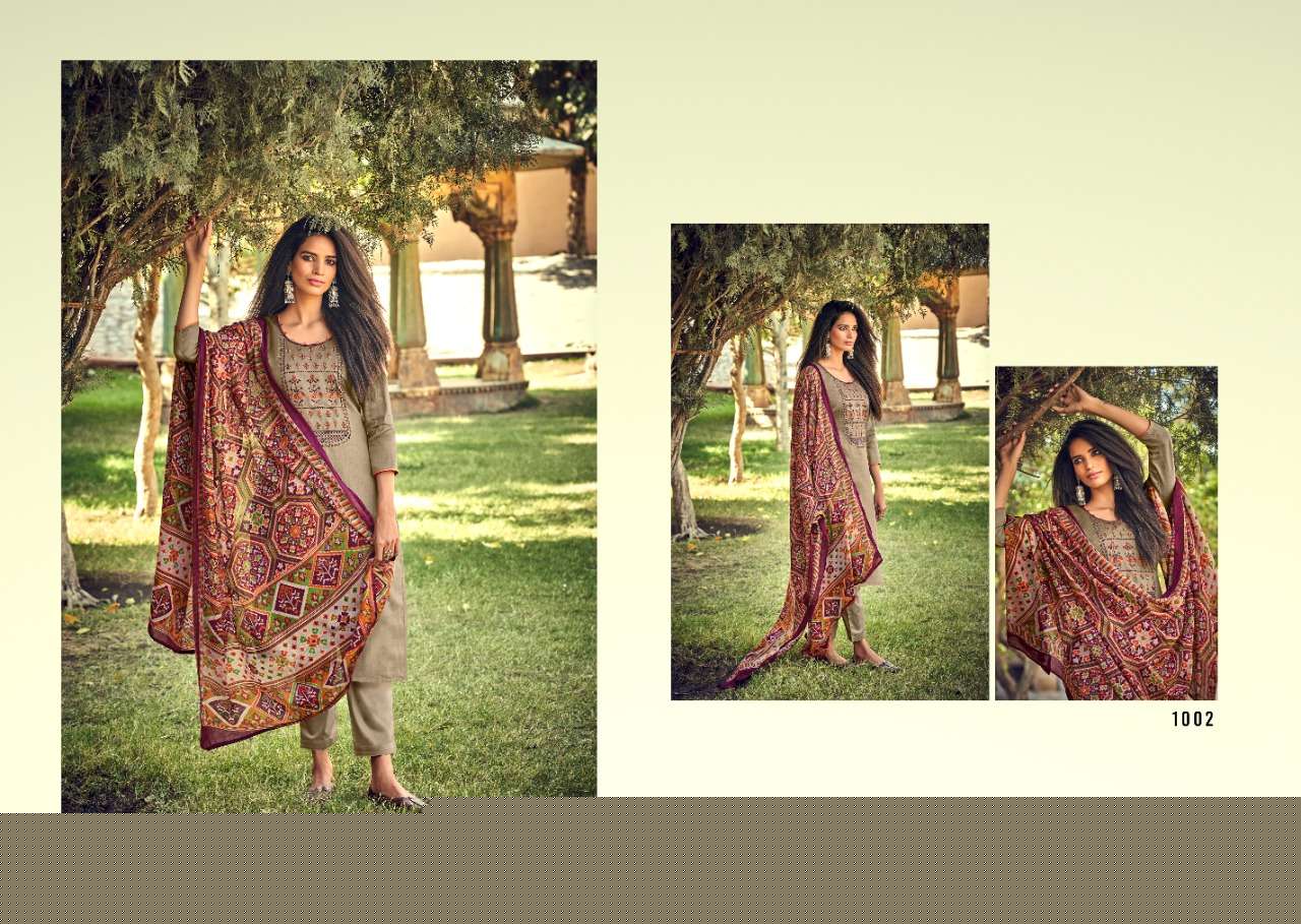 ABIRAH BY VIONA SUITS 1001 TO 1008 SERIES BEAUTIFUL SUITS COLORFUL STYLISH FANCY CASUAL WEAR & ETHNIC WEAR PURE JAM COTTON SATIN PRINT EMBROIDERED DRESSES AT WHOLESALE PRICE