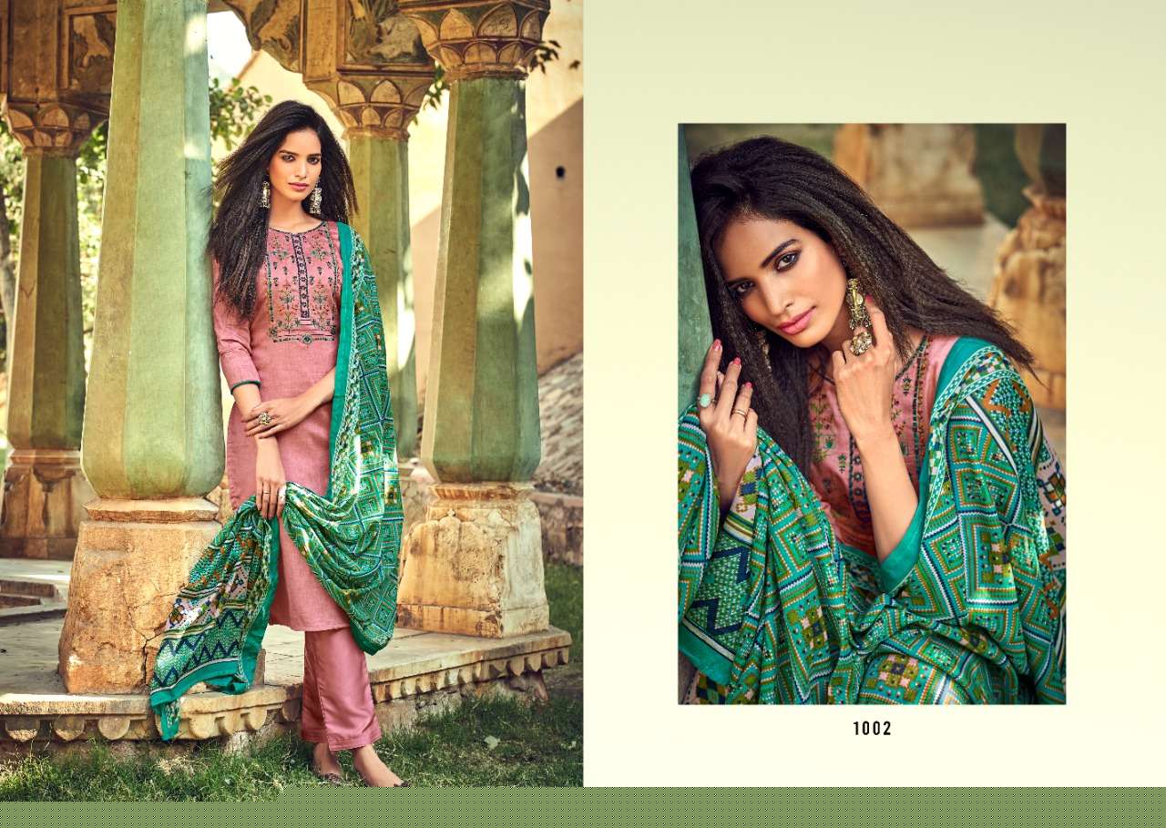ABIRAH BY VIONA SUITS 1001 TO 1008 SERIES BEAUTIFUL SUITS COLORFUL STYLISH FANCY CASUAL WEAR & ETHNIC WEAR PURE JAM COTTON SATIN PRINT EMBROIDERED DRESSES AT WHOLESALE PRICE