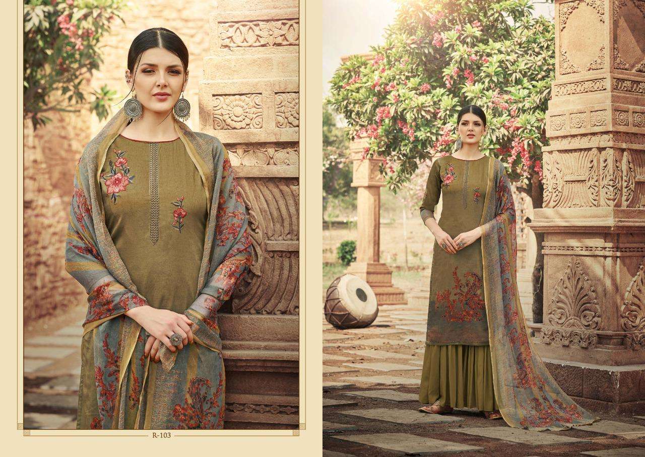 RUBI BY SIYONI 001 TO 010 SERIES BEAUTIFUL SUITS COLORFUL STYLISH FANCY CASUAL WEAR & ETHNIC WEAR PURE HEAVY JAM COTTON PRINT EMBROIDERED DRESSES AT WHOLESALE PRICE