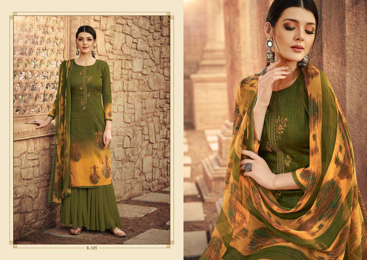 RUBI BY SIYONI 001 TO 010 SERIES BEAUTIFUL SUITS COLORFUL STYLISH FANCY CASUAL WEAR & ETHNIC WEAR PURE HEAVY JAM COTTON PRINT EMBROIDERED DRESSES AT WHOLESALE PRICE
