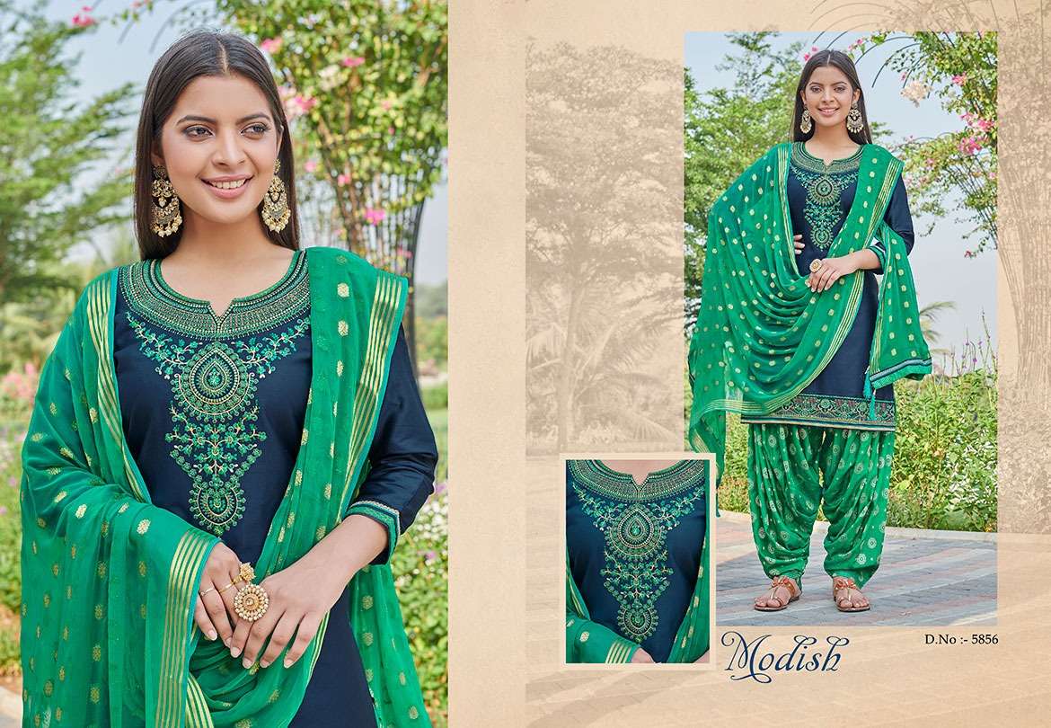 SHANGAR BY PATIYALA HOUSE VOL-20 BY KESSI FABRICS 5851 TO 5858 SERIES BEAUTIFUL COLORFUL STYLISH PRETTY PARTY WEAR CASUAL WEAR OCCASIONAL WEAR JAM SILK WITH EMBROIDERY DRESSES AT WHOLESALE PRICE