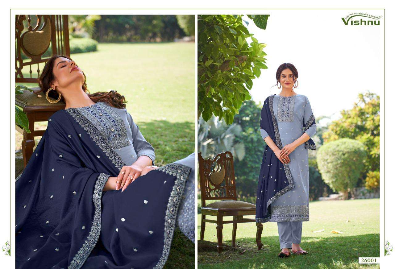 VAMIKA BY VISHNU 26001 TO 26008 SERIES BEAUTIFUL SUITS COLORFUL STYLISH FANCY CASUAL WEAR & ETHNIC WEAR LNEN SLUB TWO TONE DRESSES AT WHOLESALE PRICE