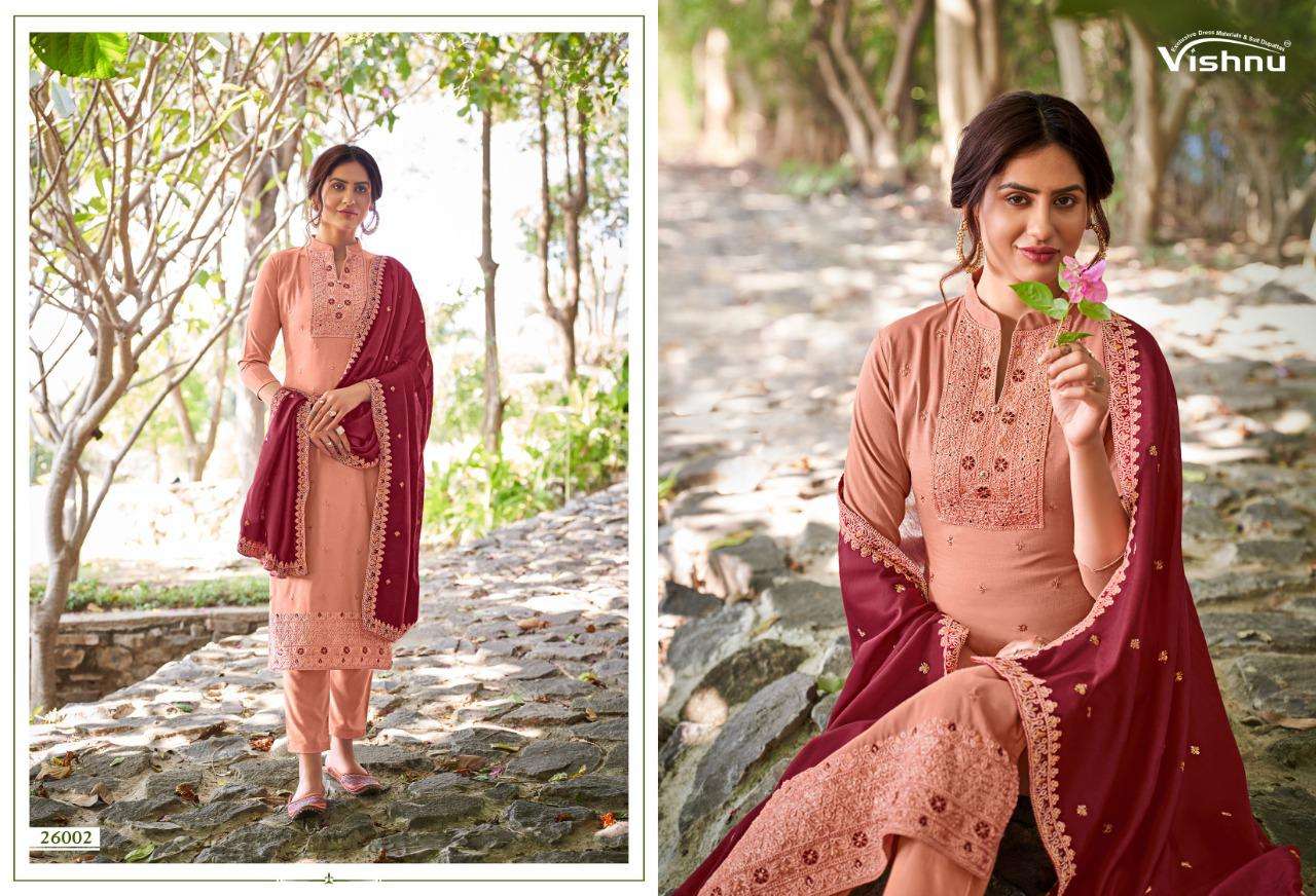 VAMIKA BY VISHNU 26001 TO 26008 SERIES BEAUTIFUL SUITS COLORFUL STYLISH FANCY CASUAL WEAR & ETHNIC WEAR LNEN SLUB TWO TONE DRESSES AT WHOLESALE PRICE