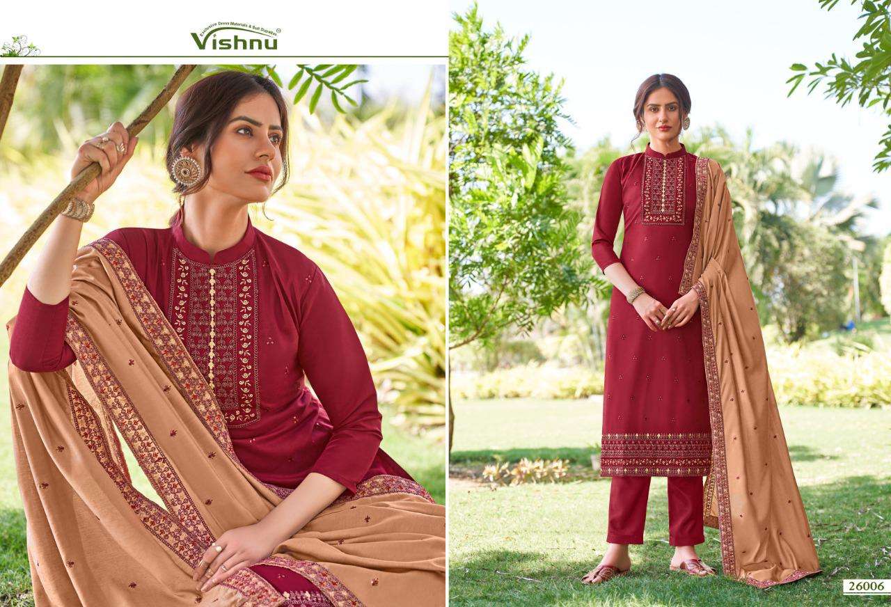 VAMIKA BY VISHNU 26001 TO 26008 SERIES BEAUTIFUL SUITS COLORFUL STYLISH FANCY CASUAL WEAR & ETHNIC WEAR LNEN SLUB TWO TONE DRESSES AT WHOLESALE PRICE