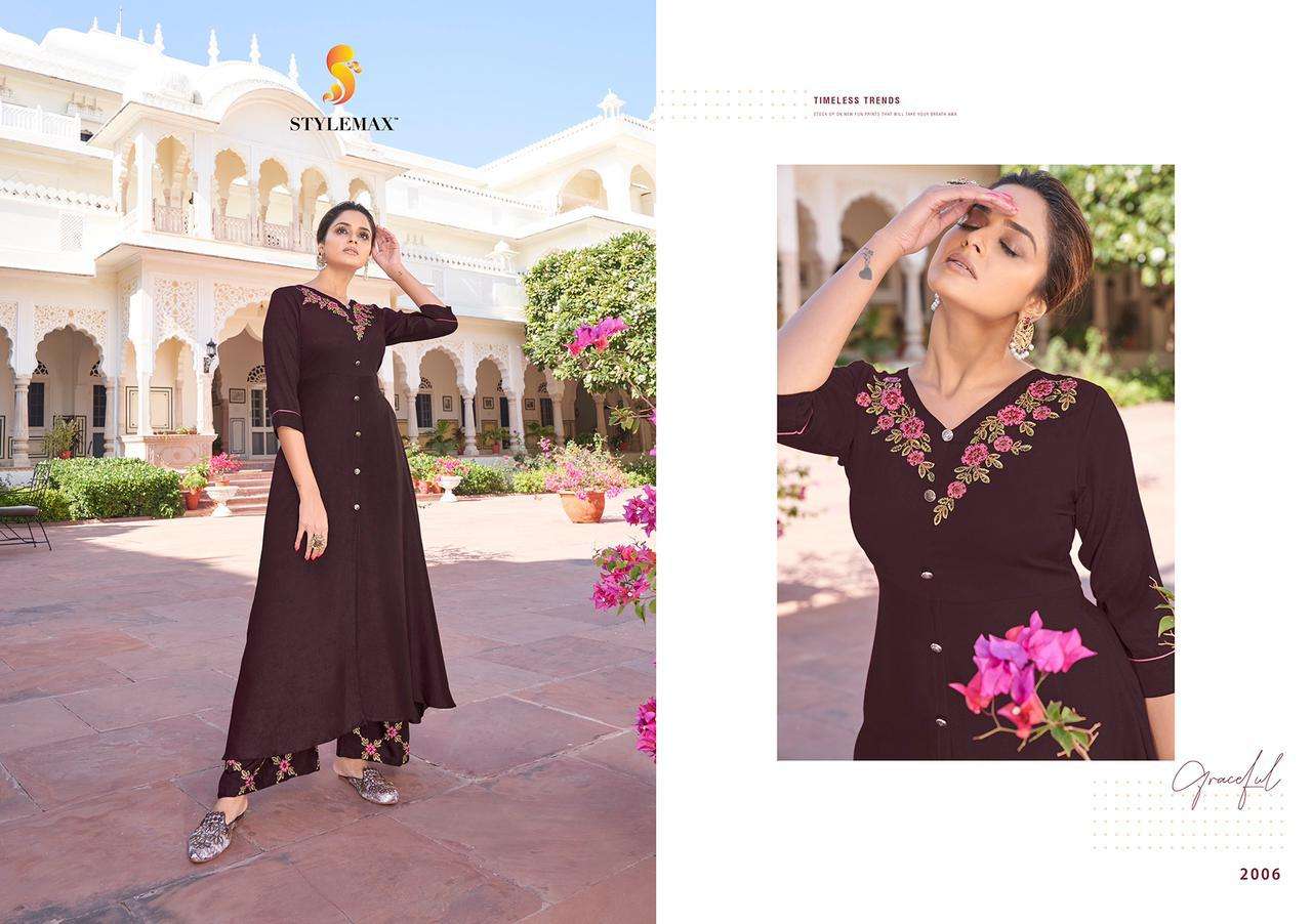 VINTAGE VOL-7 BY STYLEMAX 2001 TO 2007 SERIES BEAUTIFUL STYLISH FANCY COLORFUL CASUAL WEAR & ETHNIC WEAR & READY TO WEAR HEAVY RAYON EMBROIDERED KURTIS WITH BOTTOM AT WHOLESALE PRICE