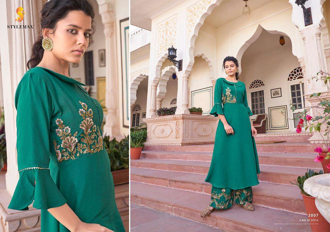 VINTAGE VOL-7 BY STYLEMAX 2001 TO 2007 SERIES BEAUTIFUL STYLISH FANCY COLORFUL CASUAL WEAR & ETHNIC WEAR & READY TO WEAR HEAVY RAYON EMBROIDERED KURTIS WITH BOTTOM AT WHOLESALE PRICE
