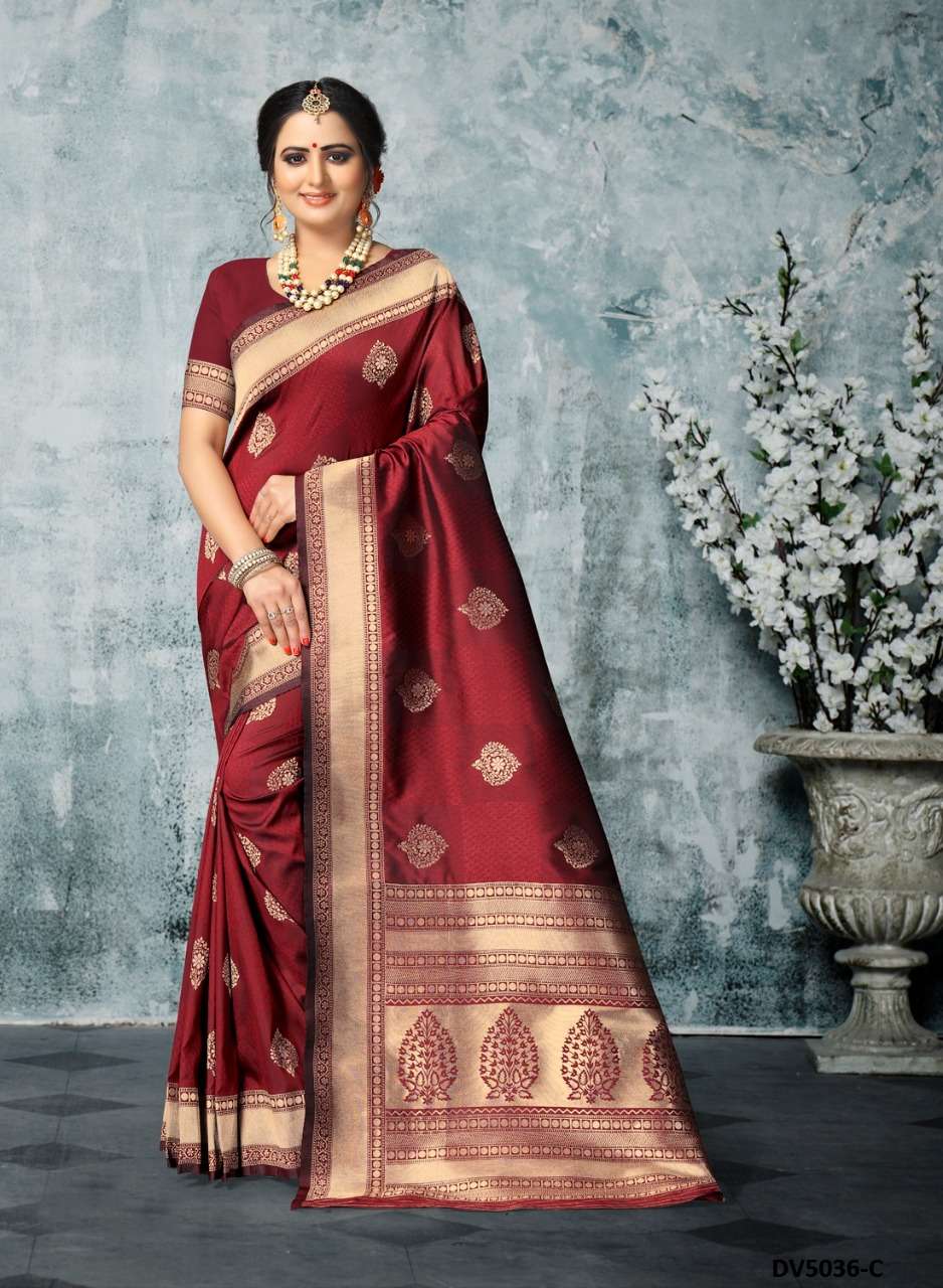 DEVIKA BY INDIAN WOMEN INDIAN TRADITIONAL WEAR COLLECTION BEAUTIFUL STYLISH FANCY COLORFUL PARTY WEAR & OCCASIONAL WEAR DYED SILK SAREES AT WHOLESALE PRICE