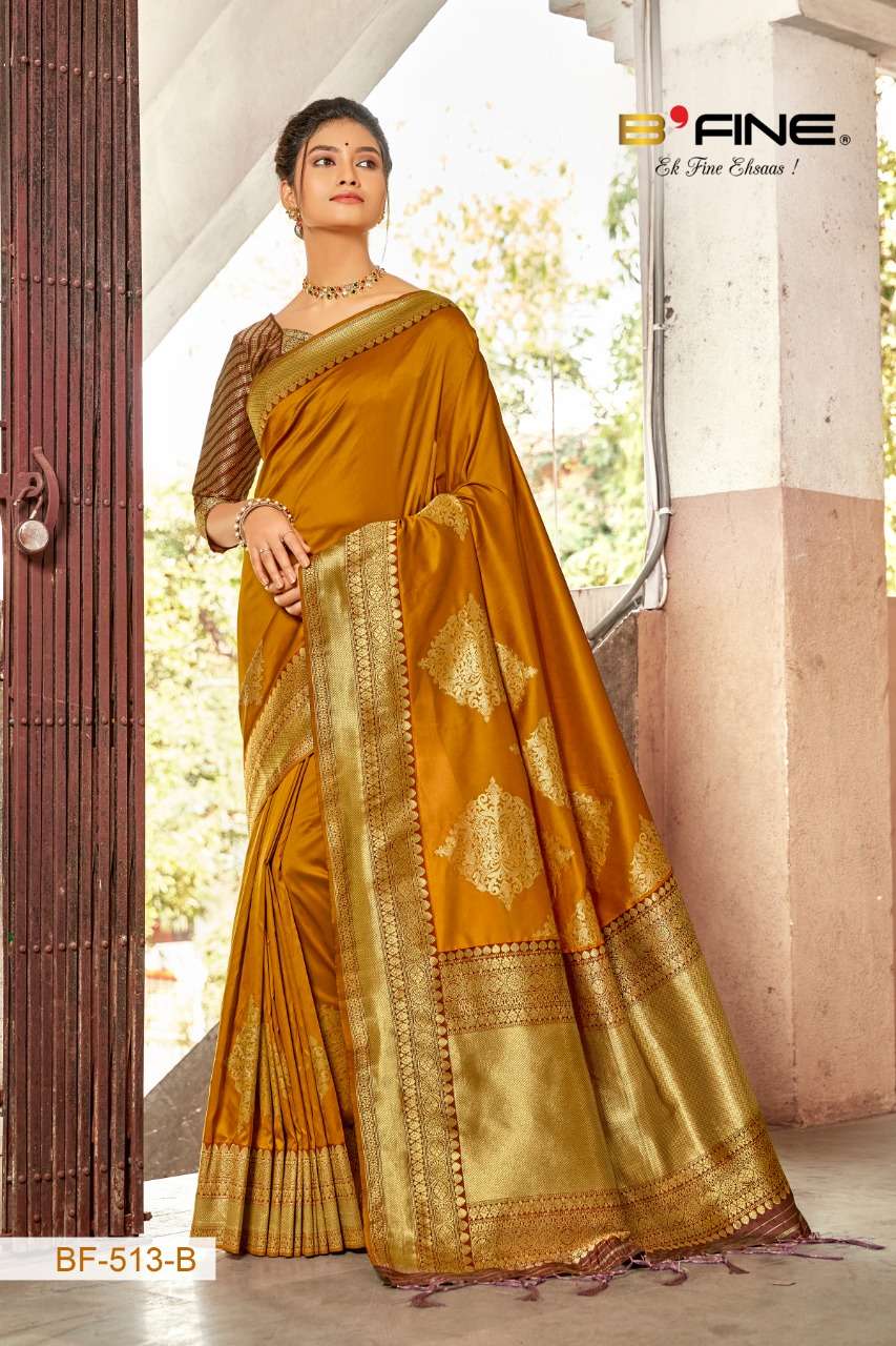 PATHSHALA BY BFINE 512-A TO 514-D SERIES INDIAN TRADITIONAL WEAR COLLECTION BEAUTIFUL STYLISH FANCY COLORFUL PARTY WEAR & OCCASIONAL WEAR SILK SAREES AT WHOLESALE PRICE