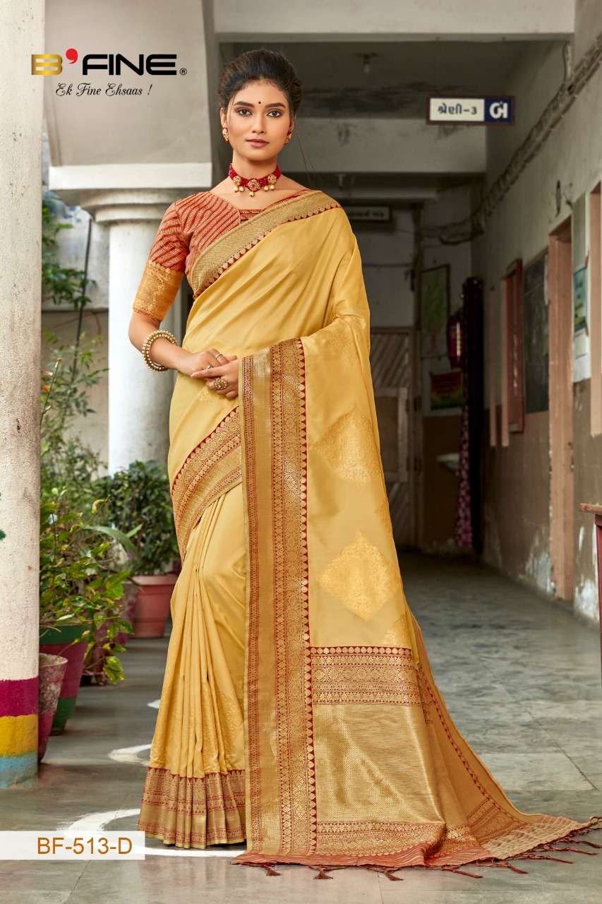 PATHSHALA BY BFINE 512-A TO 514-D SERIES INDIAN TRADITIONAL WEAR COLLECTION BEAUTIFUL STYLISH FANCY COLORFUL PARTY WEAR & OCCASIONAL WEAR SILK SAREES AT WHOLESALE PRICE