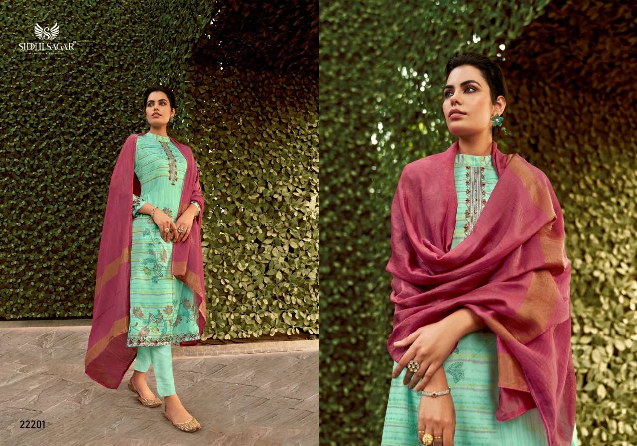 KAINAAT BY SIDDHI SAGAR 22201 TO 22206 SERIES BEAUTIFUL SUITS COLORFUL STYLISH FANCY CASUAL WEAR & ETHNIC WEAR PURE MODAL DIGITAL PRINT WITH WORK DRESSES AT WHOLESALE PRICE
