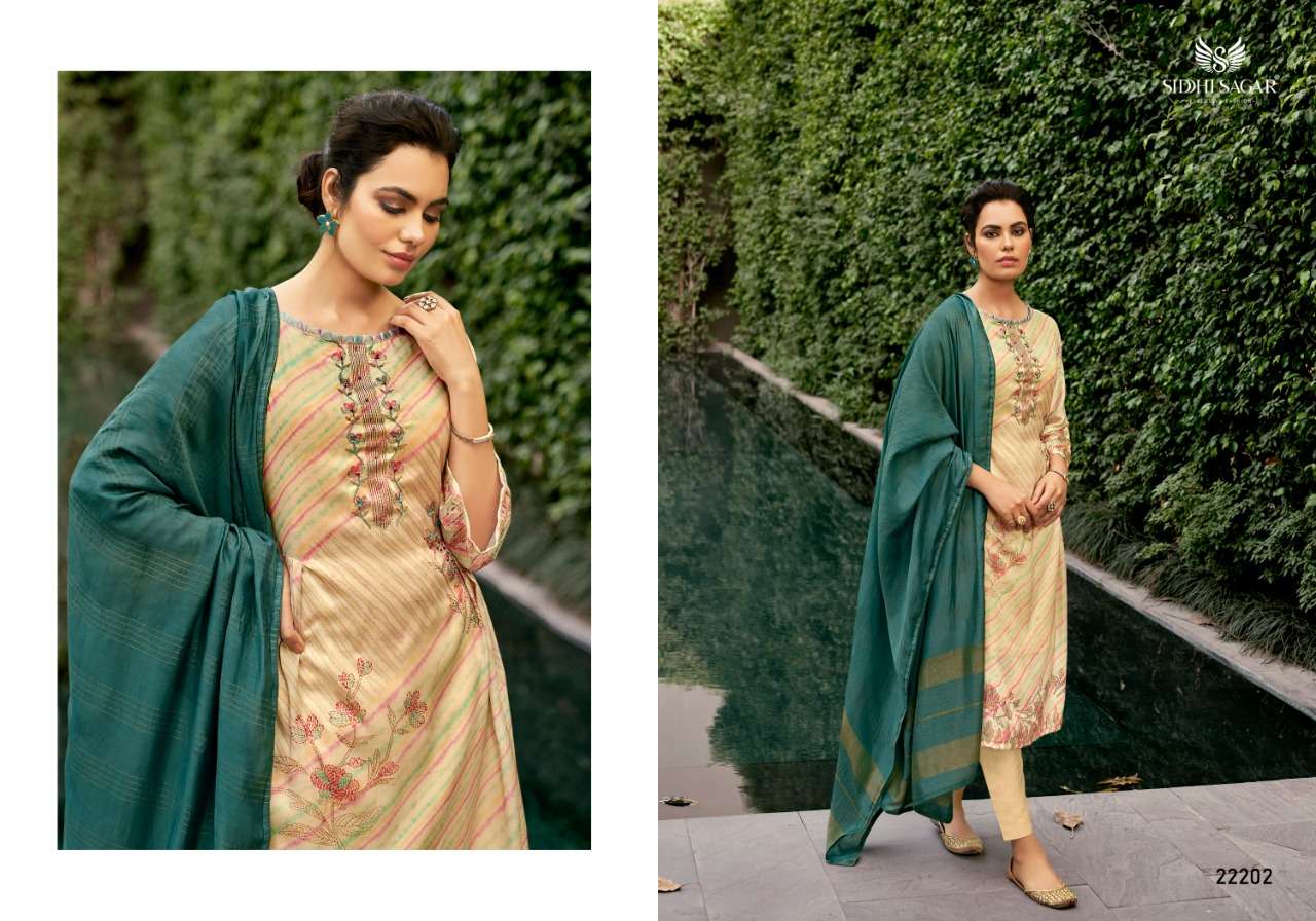KAINAAT BY SIDDHI SAGAR 22201 TO 22206 SERIES BEAUTIFUL SUITS COLORFUL STYLISH FANCY CASUAL WEAR & ETHNIC WEAR PURE MODAL DIGITAL PRINT WITH WORK DRESSES AT WHOLESALE PRICE