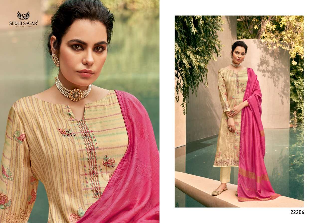 KAINAAT BY SIDDHI SAGAR 22201 TO 22206 SERIES BEAUTIFUL SUITS COLORFUL STYLISH FANCY CASUAL WEAR & ETHNIC WEAR PURE MODAL DIGITAL PRINT WITH WORK DRESSES AT WHOLESALE PRICE