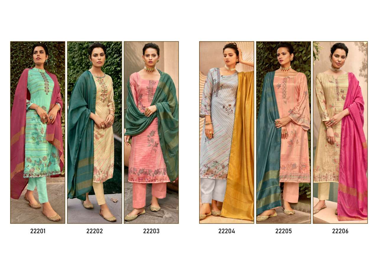 KAINAAT BY SIDDHI SAGAR 22201 TO 22206 SERIES BEAUTIFUL SUITS COLORFUL STYLISH FANCY CASUAL WEAR & ETHNIC WEAR PURE MODAL DIGITAL PRINT WITH WORK DRESSES AT WHOLESALE PRICE