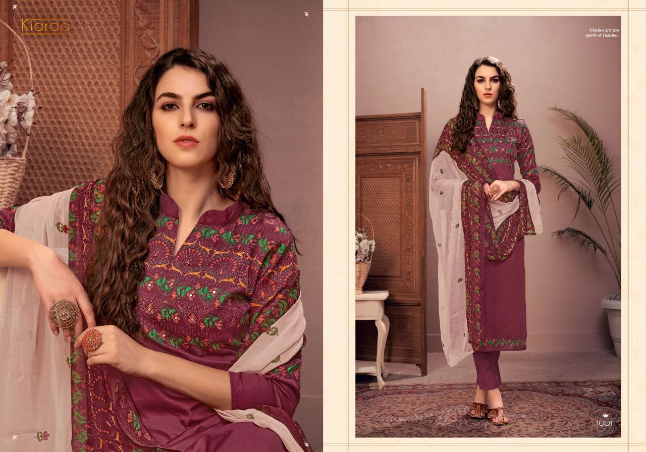 AZRAA BY ACME WEAVER 1001 TO 1008 SERIES BEAUTIFUL SUITS COLORFUL STYLISH FANCY CASUAL WEAR & ETHNIC WEAR PURE COTTON SATIN DIGITAL PRINT EMBROIDERED DRESSES AT WHOLESALE PRICE