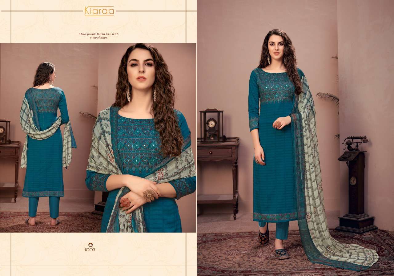 AZRAA BY ACME WEAVER 1001 TO 1008 SERIES BEAUTIFUL SUITS COLORFUL STYLISH FANCY CASUAL WEAR & ETHNIC WEAR PURE COTTON SATIN DIGITAL PRINT EMBROIDERED DRESSES AT WHOLESALE PRICE