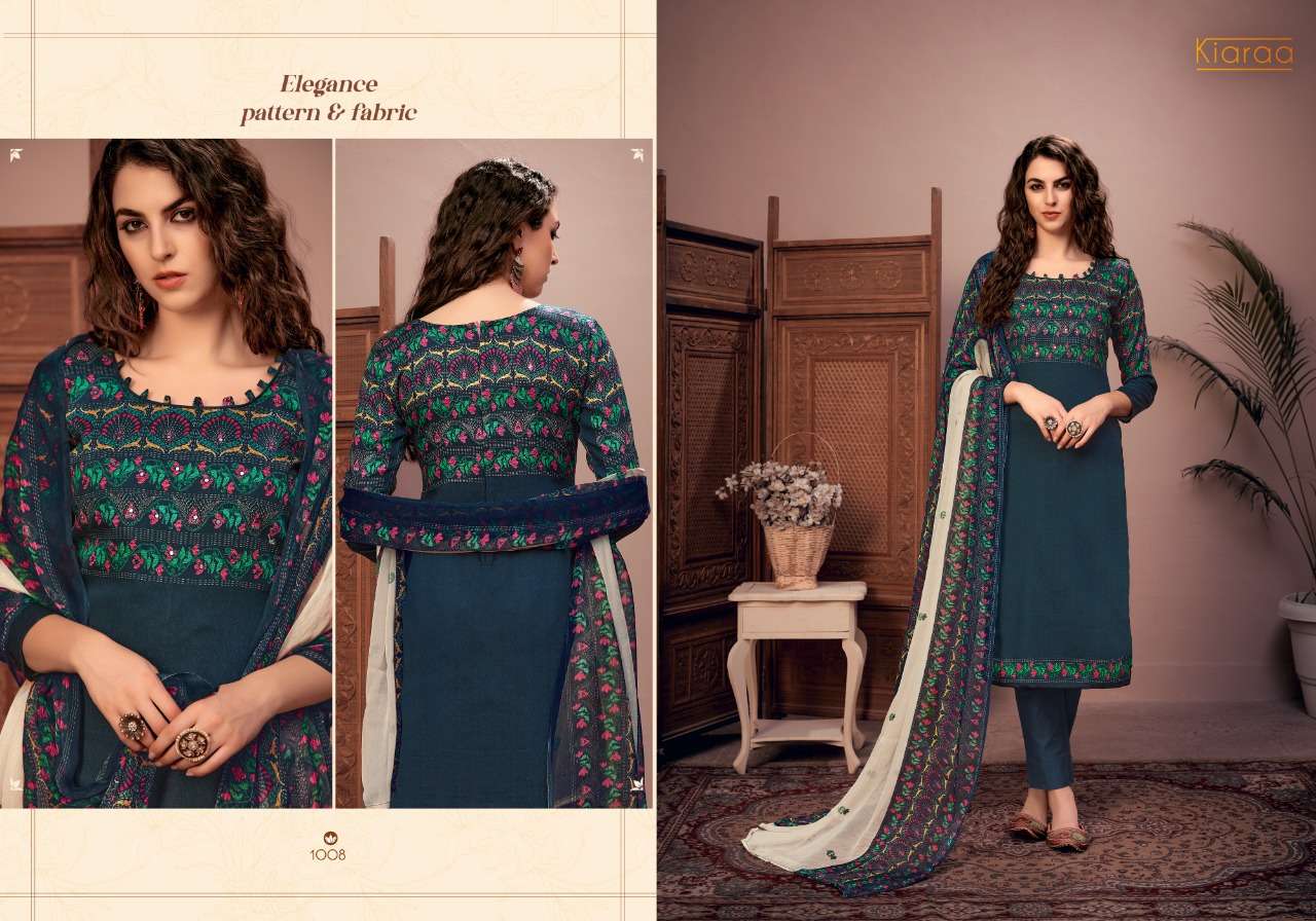 AZRAA BY ACME WEAVER 1001 TO 1008 SERIES BEAUTIFUL SUITS COLORFUL STYLISH FANCY CASUAL WEAR & ETHNIC WEAR PURE COTTON SATIN DIGITAL PRINT EMBROIDERED DRESSES AT WHOLESALE PRICE