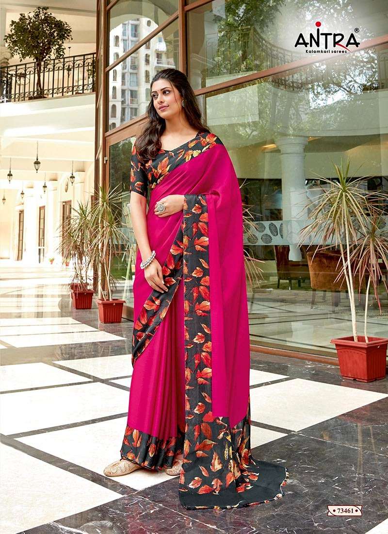 CRAZY GIRL BY ANTRA 73461 TO 73470 SERIES INDIAN TRADITIONAL WEAR COLLECTION BEAUTIFUL STYLISH FANCY COLORFUL PARTY WEAR & OCCASIONAL WEAR MOSS CHIFFON SAREES AT WHOLESALE PRICE