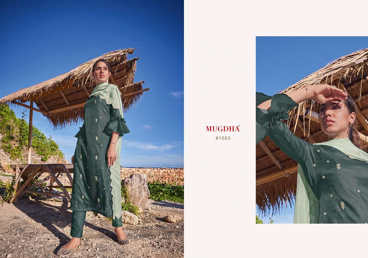 MIRAYA BY MUGDHA 1501 TO 1507 SERIES BEAUTIFUL SUITS COLORFUL STYLISH FANCY CASUAL WEAR & ETHNIC WEAR PURE TUSSAR SILK DRESSES AT WHOLESALE PRICE